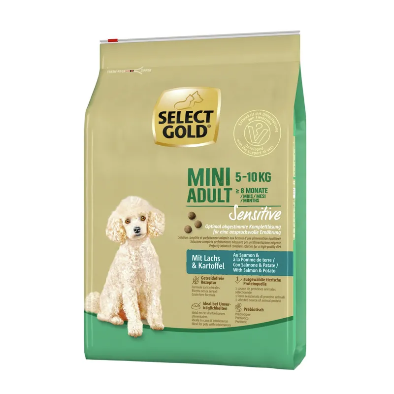 Heißes Angebot Select Gold Sensitive Adult Mini Lachs 4 kg
